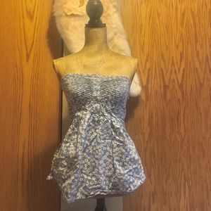 Stretchy floral tube top size medium